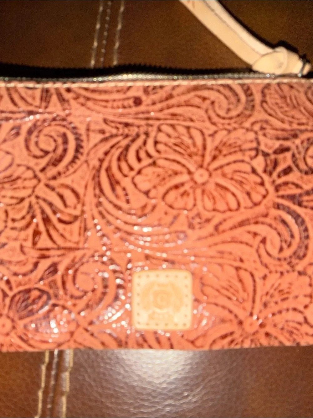 Consuela Sally Combi Tooled Leather Clutch - Picture 2 of 7